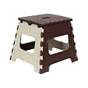 PrettyKrafts 12 Inches Super Strong Folding Step Stool for Adults and Kids, Kitchen Stepping Stools, Garden Step Stool Kitchen Stool -(Pack of 1),Brown