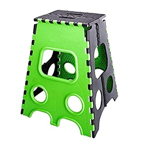 prettykrafts 18 inches super strong folding step stool for adults and kids kitchen stepping stools garden step stool kitchen stool -pack of 1green