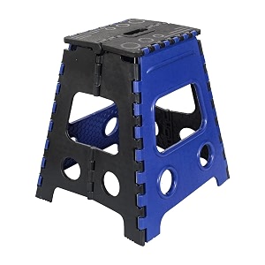 prettykrafts 18 inches super strong folding step stool for adults and kids kitchen stepping stools garden step stool kitchen stool -pack of 1blue