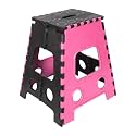 PrettyKrafts 18 Inches Super Strong Folding Step Stool for Adults and Kids, Kitchen Stepping Stools, Garden Step Stool Kitchen Stool -(Pack of 1),Pink