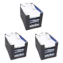PrettyKrafts 3 Pcs Non Woven Large Capacity Shirt Stacker/Foldable &amp; Stackable Closet Wardrobe Cupboard Organizer/Foldable Storage Box/Multipurpose Clothes Organizer (Blue, 25x38x25 cm)