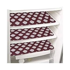 prettykrafts waterproof refrigerator drawer matsfridge matsmultipurpose mats set of 3 maroon