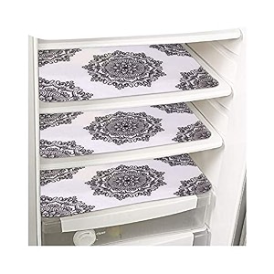 prettykrafts waterproof refrigerator drawer matsfridge matsmultipurpose mats set of 3 black