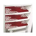 PrettyKrafts Waterproof Refrigerator Drawer Mats/Fridge Mats/Multipurpose Mats Set of 3 (White Flower)