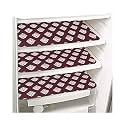 PrettyKrafts Waterproof Refrigerator Drawer Mats/Fridge Mats/Multipurpose Mats Set of 3 (Maroon)