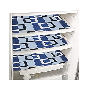 prettykrafts waterproof refrigerator drawer matsfridge matsmultipurpose mats set of 6 black