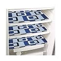 PrettyKrafts Waterproof Refrigerator Drawer Mats/Fridge Mats/Multipurpose Mats Set of 6 (Black)
