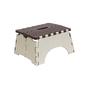prettykrafts 7 inches super strong folding step stool for adults and kids kitchen stepping stools garden step stool kitchen stool -pack of 1brown