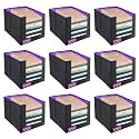 PrettyKrafts 9 Pcs Non Woven Shirt Stacker/Cloth Organizer for Storage/Closet & Wardrobe Organizer for Storage/Foldable Shirt Organizer Cloth Storage Box (Purple, 26x40x26 cm)