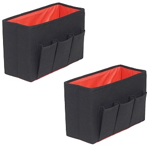 prettykrafts magazinefiles organiser - multi utility storage box filescatalogues sorter - desk organizer - black set of 2