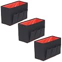 PrettyKrafts Magazine/Files Organiser - Storage Box Files/Catalogues Sorter - Desk Organizer - Black (Set of 3)
