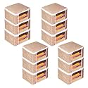 PrettyKrafts Saree Cover Set of 12 / Jute Finish/Wardrobe Organiser/Clothes Bag_Green