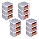 PrettyKrafts Saree Cover Set of 12 / Jute Finish/Wardrobe Organiser/Clothes Bag_Grey