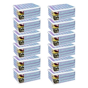 prettykrafts set of 12 non-woven printed foldable saree coverswardrobe organizer with transparent window and zipclothes storage bag for women39s lehenga suit saree amp other accessories mushroom