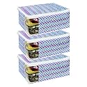 PrettyKrafts Saree Cover Large with Creative Prints, Saree Storage Bag with Zip, Wardrobe Organiser, Clothes Cover &amp; Storage, Waves Red, Set of 3 pcs
