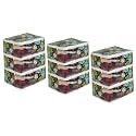 PrettyKrafts Saree Cover Large with creative prints, Saree Storage Cover with Zip, Wardrobe Organiser, Clothes Cover &amp; Storage,Green Leave, Set of 9 pcs