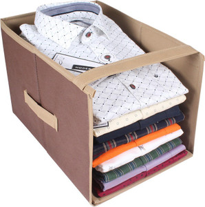 prettykrafts shirt stacker closet organizer open front shirts and clothing organizer brownbeige f2233_ec_brownbeige