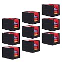 PrettyKrafts 9 Pcs Non Woven Shirt Stacker/Cloth Organizer for Storage/Closet &amp; Wardrobe Organizer for Storage/Foldable Shirt Organizer Cloth Storage Box (Red, 26x40x26 cm)