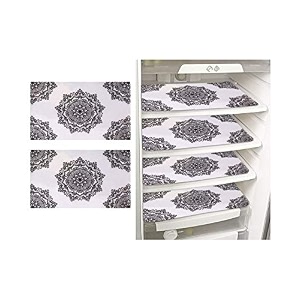 prettykrafts waterproof refrigerator drawer matsfridge matsmultipurpose mats set of 6 black