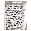 PrettyKrafts Waterproof Refrigerator Drawer Mats/Fridge Mats/Multipurpose Mats Set of 4 (Black)