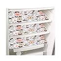 PrettyKrafts Plastic Waterproof Refrigerator Drawer Mats/Fridge Mats/Multipurpose Mats Set Of 3 (Multi Flower)