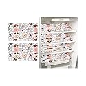 PrettyKrafts Waterproof Refrigerator Drawer Mats/Fridge Mats/Multipurpose Mats Set of 6 (Multi Flower)