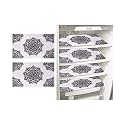 PrettyKrafts Waterproof Refrigerator Drawer Mats/Fridge Mats/Multipurpose Mats Set of 6 (Black)