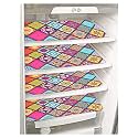 PrettyKrafts Waterproof Refrigerator Drawer Mats/Fridge Mats/Multipurpose Mats Set of 4 (Multi Checks)
