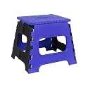PrettyKrafts 12 Inches Super Strong Folding Step Stool for Adults and Kids, Kitchen Stepping Stools, Garden Step Stool Kitchen Stool -(Pack of 1),Blue