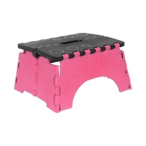 prettykraftys 7 inches super strong folding step stool for adults and kids kitchen stepping stools garden step stool kitchen stool -pack of 1pink