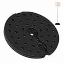 PRETYZOOM 10.6" Floor Lamp Base Replacement Only, 4.67 lbs Heavy Weighted Lamp Base, Anti-Tip Stable Stand Fits Most Standard Poles – Black