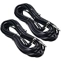 PRETYZOOM Guitar Audio Cable Black Copper for Electric Guitar, 2pcs