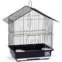 Prevue Pet Parakeet Manor Bird Cage with Handle Easy Storage - Black