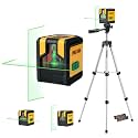 PREXISO Laser Level with Tripod, 100Ft Dual Modules Cross Line Laser Level