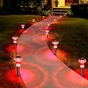 Priddop Solar Garden Lights Outdoor Waterproof 8 Pack Red LED Mushroom