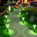 Priddop Solar Halloween Lights Outdoor Waterproof 8 Pack Halloween Decor