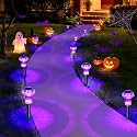 Priddop Solar Halloween Lights Outdoor Waterproof 8 Pack Halloween Decor