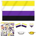 PRIDE 3x5 FT Nonbinary Flag Bundle, Non-binary Pride Stuff