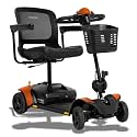 Pride Mobility Go Go Elite Traveller 2 Platinum Mobility Scooter – 300 lb Capacity, 17"x17" Seat, EZ Turn Technology, USA Made, in-Home Service, Manufacturer Warranty, 12AH Battery, Tangerine