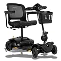 Pride Mobility Go Go Elite Traveller 2 Platinum Mobility Scooter – 300 lb Capacity, 17"x17" Seat, EZ Turn Technology, USA Made, in-Home Service, Manufacturer Warranty, 12AH Battery, Black