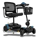Pride Mobility Go Go Elite Traveller 2 Platinum Mobility Scooter – 300 lb Capacity, 17"x17" Seat, EZ Turn Technology, USA Made, in-Home Service, Manufacturer Warranty, 18AH Battery, Iceberg Blue