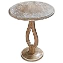 Pride Styles End Table 18x22", Solid Wood Accent Side Table, White Wash