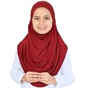 Prien Ready To Wear Hijab For Girls, Soft Viscose Muslim Scarf For Kids, Instant Islamic Clothing For Women For Ramadan, Eid