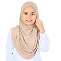 Prien Ready To Wear Hijab For Girls, Soft Viscose Muslim Scarf For Kids, Instant Islamic Clothing For Women For Ramadan, Eid