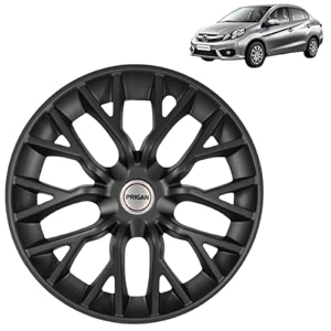 prigan amaze matte black wheel cover 1434 for -amazeset of 4 pcs press fitting model- phantom_black_14