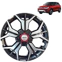 PRIGAN Brezza Grey Silver 16 Inch Wheel Cover for Maruti Brezza (Set of 4 Pcs) (Press Fitting) Model- Sharp_DC_16
