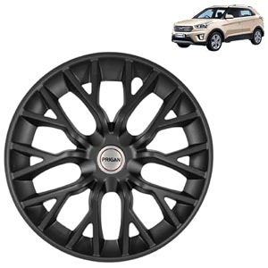 prigan creta black wheel cover 1634 for hyundai creta set of 4 pcs press fitting model- phantom black 16