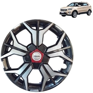 prigan creta grey silver 16 inch wheel cover for hyundai creta set of 4 pcs press fitting model- sharp_dc_16