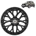 PRIGAN Etios Cross Matte Black Wheel Cover 15" for Etios Cross (Set of 4 Pcs) (Press Fitting) Model- Phantom_Black_15