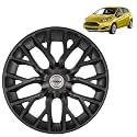 Prigan for Fiesta Matte Black Wheel Cover 14" for for Fiesta,(Set of 4 Pcs) (Press Fitting) Model- Phantom_Black_14
